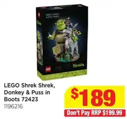 Mr Toys LEGO Shrek Shrek, Donkey & Puss in Boots 72423 offer