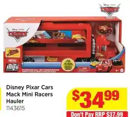 Mr Toys Disney Pixar Cars Mack Mini Racers Hauler offer