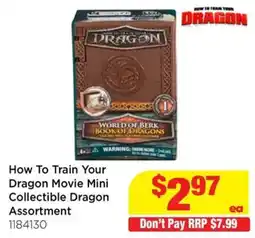 Mr Toys How To Train Your Dragon Movie Mini Collectible Dragon Assortment offer