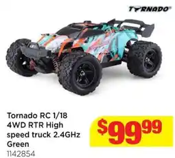 Mr Toys Tornado RC 1/18 4WD RTR High speed truck 2.4GHz Green offer