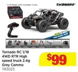 Mr Toys Tornado RC 1/18 4WD RTR High speed truck 2.4g Grey Cammo offer