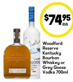 Drakes Woodford Reserve Kentucky Bourbon Whiskey or Grey Goose Vodka offer