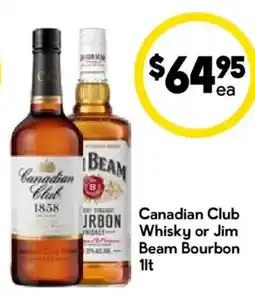 Drakes Canadian Club Whisky or Jim Beam Bourbon offer
