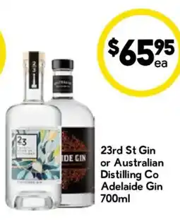 Drakes 23rd St Gin or Australian Distilling Co Adelaide Gin offer
