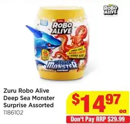 Mr Toys Zuru Robo Alive Deep Sea Monster Surprise Assorted offer