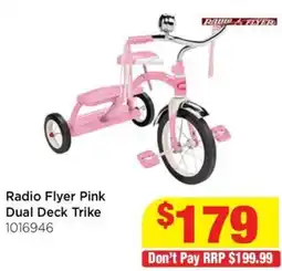 Mr Toys Radio Flyer Pink Dual Deck Trike offer