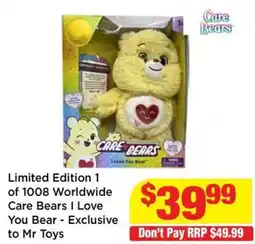 Mr Toys Care Bears I Love You Bear offer