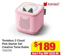 Mr Toys Toniebox 2 Cloud Pink Starter Set Creative Tonie Rubie offer