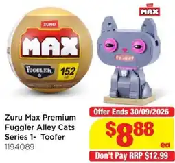 Mr Toys Zuru Max Premium Fuggler Alley Cats Series 1- Toofer offer
