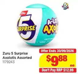 Mr Toys Zuru 5 Surprise Axolotls Assorted offer