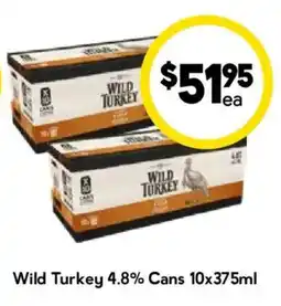 Drakes Wild Turkey 4.8% Cans offer