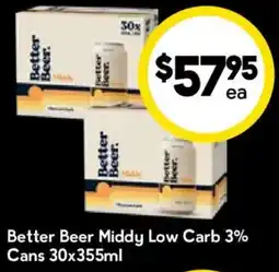 Drakes Better Beer Middy Low Carb offer
