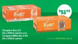 Drakes Coopers Dry 3.5 and Coopers Mild Ale 3.5% offer