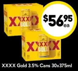 Drakes XXXX Gold Cans offer