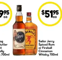 Drakes Sailor Jerry Spiced Rum or Fireball Cinnamon Whisky offer