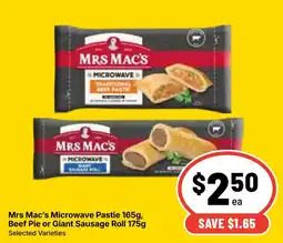 Ritchies Mrs Mac's Microwave Pastie offer