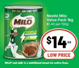 Ritchies Nestlé Milo Value Pack offer