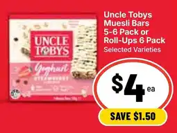 Ritchies Uncle Tobys Muesli Bars offer