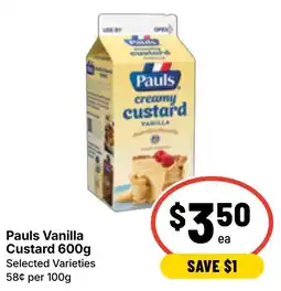 Ritchies Pauls Vanilla Custard offer