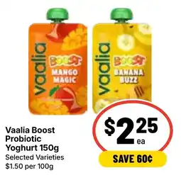 Ritchies Vaalia Boost Probiotic Yoghurt offer