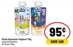 Ritchies Pauls Squeezie Yoghurt offer