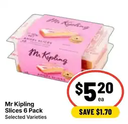 Ritchies Mr Kipling Slices 6 Pack Selected Varieties offer