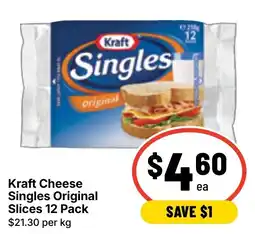 Ritchies Kraft Cheese Singles Original Slices offer