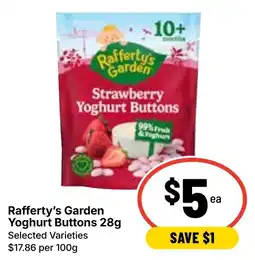 Ritchies Rafferty's Garden Yoghurt Buttons offer