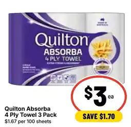 Ritchies Quilton Absorba 4 Ply Towel offer