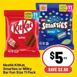 Ritchies Nestlé KitKat, Smarties or Milky Bar Fun Size offer