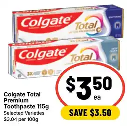 Ritchies Colgate Total Premium Toothpaste offer
