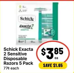 Ritchies Schick Exacta 2 Sensitive Disposable Razors offer