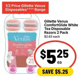 Ritchies Gillette Venus ComfortGlide White Tea Disposable Razors offer