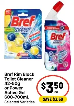 Ritchies Bref Rim Block Toilet Cleaner or Power Active Gel offer
