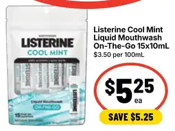 Ritchies Listerine Cool Mint Liquid Mouthwash On-The-Go offer