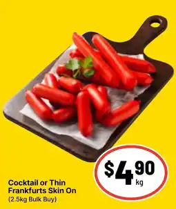 Ritchies Cocktail or Thin Frankfurts Skin On offer