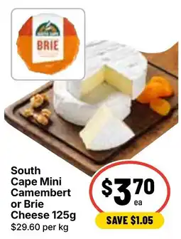 Ritchies South Cape Mini Camembert or Brie Cheese offer