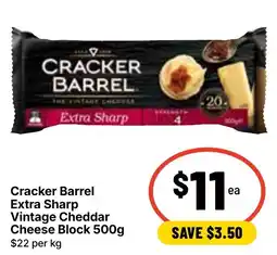 Ritchies Cracker Barrel Extra Sharp Vintage Cheddar Cheese Block offer