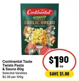 Ritchies Continental Taste Twists Pasta & Sauce offer
