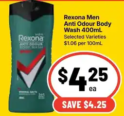 Ritchies Rexona Men Anti Odour Body Wash offer