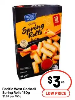Ritchies Pacific West Cocktail Spring Rolls offer