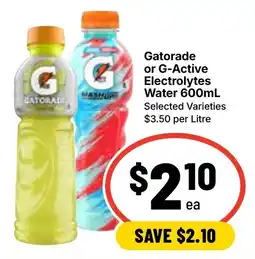 Ritchies Gatorade Electrolytes Water offer