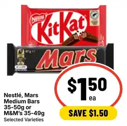 Ritchies Nestlé, Mars Medium Bars offer