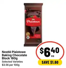 Ritchies Nestlé Plaistowe Baking Chocolate Block offer