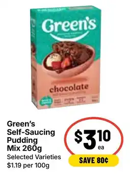 Ritchies Green's Self-Saucing Pudding Mix offer