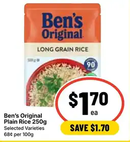 Ritchies Ben's Original Plain Rice offer
