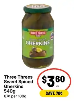 Ritchies Three Threes Sweet Spiced Gherkins offer