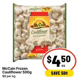 Ritchies McCain Frozen Cauliflower offer