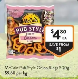 Foodworks McCain Pub Style Onion Rings offer