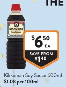 Foodworks Kikkoman Soy Sauce offer